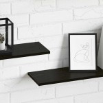 vidaXL Raft pentru cărți 4 pcs Negru 100 x 20 x 1,5 cm Lemn compozit