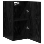 vidaXL Unitate TV cu raft Altele cu depozitare cu ușă 2 pcs Stejar negru Lemn compozit