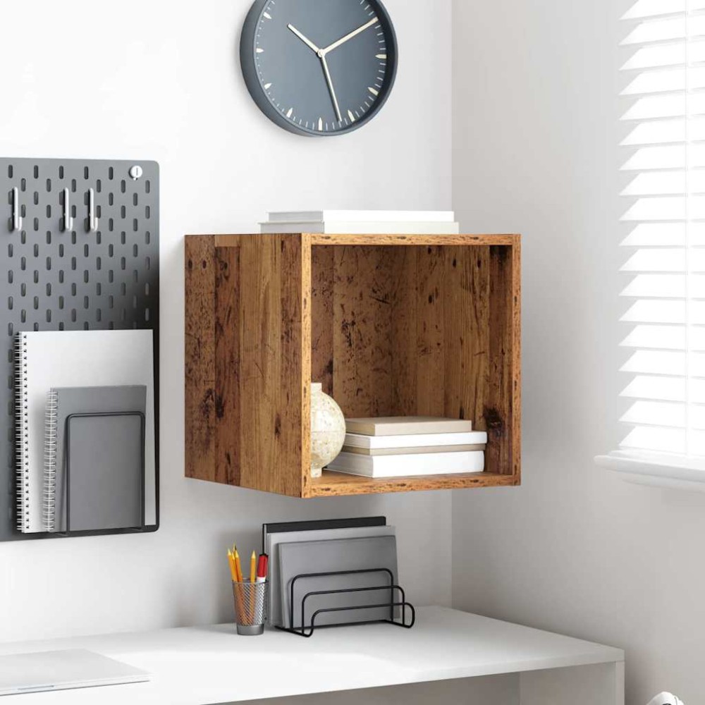 vidaXL Dulap de perete Lemn vechi 37 x 37 x 37 cm Lemn compozit