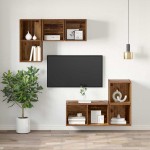 vidaXL Set comodă TV Lemn Vechi 37 x 37 x 72 cm Lemn compozit