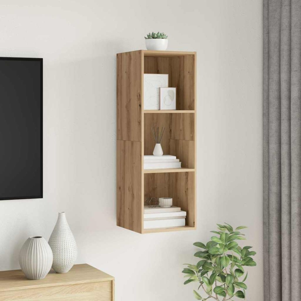 vidaXL Cabinet TV stejar artizanal 37 x 37 x 107 cm Lemn compozit
