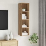 vidaXL Cabinet TV stejar artizanal 37 x 37 x 142.5 cm Lemn compozit vidaXL Cabinet TV stejar artizanal 37 x 37 x 142.5 cm Lemn compozit