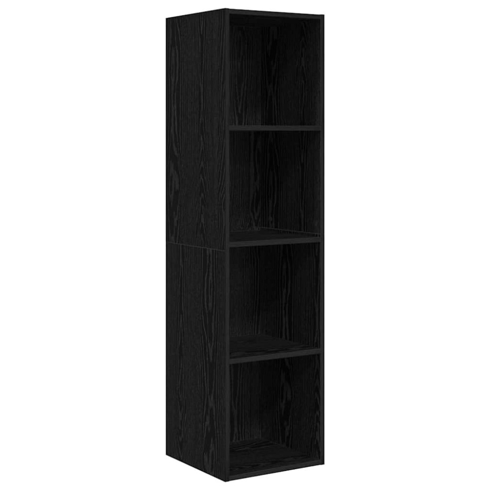 vidaXL Cabinet TV Stejar negru 37 x 37 x 142.5 cm Lemn compozit