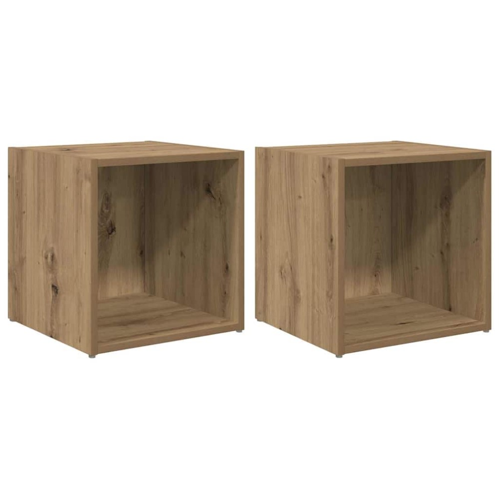 vidaXL Cabinet TV 2 pcs Maro 37 x 35 x 37 cm Lemn compozit