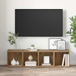 vidaXL Cabinet TV 2 pcs Maro 37 x 35 x 37 cm Lemn compozit vidaXL Cabinet TV 2 pcs Maro 37 x 35 x 37 cm Lemn compozit