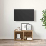 vidaXL Cabinet TV cu depozitare stejar artizanal Lemn compozit vidaXL Cabinet TV cu depozitare stejar artizanal Lemn compozit