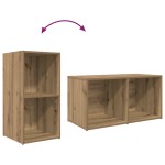 vidaXL Cabinet TV cu depozitare stejar artizanal Lemn compozit vidaXL Cabinet TV cu depozitare stejar artizanal Lemn compozit