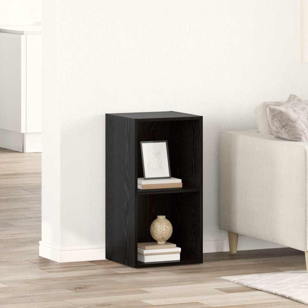 vidaXL Cabinet TV cu depozitare Stejar negru Lemn compozit