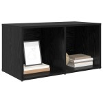 vidaXL Cabinet TV cu depozitare Stejar negru Lemn compozit vidaXL Cabinet TV cu depozitare Stejar negru Lemn compozit