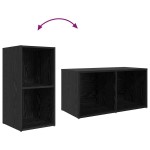 vidaXL Cabinet TV cu depozitare Stejar negru Lemn compozit vidaXL Cabinet TV cu depozitare Stejar negru Lemn compozit