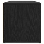 vidaXL Cabinet TV cu depozitare Stejar negru Lemn compozit vidaXL Cabinet TV cu depozitare Stejar negru Lemn compozit