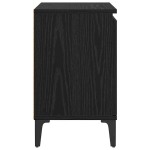 vidaXL Dulap de noapte Stejar Negru 40 x 30 x 50 cm Lemn compozit