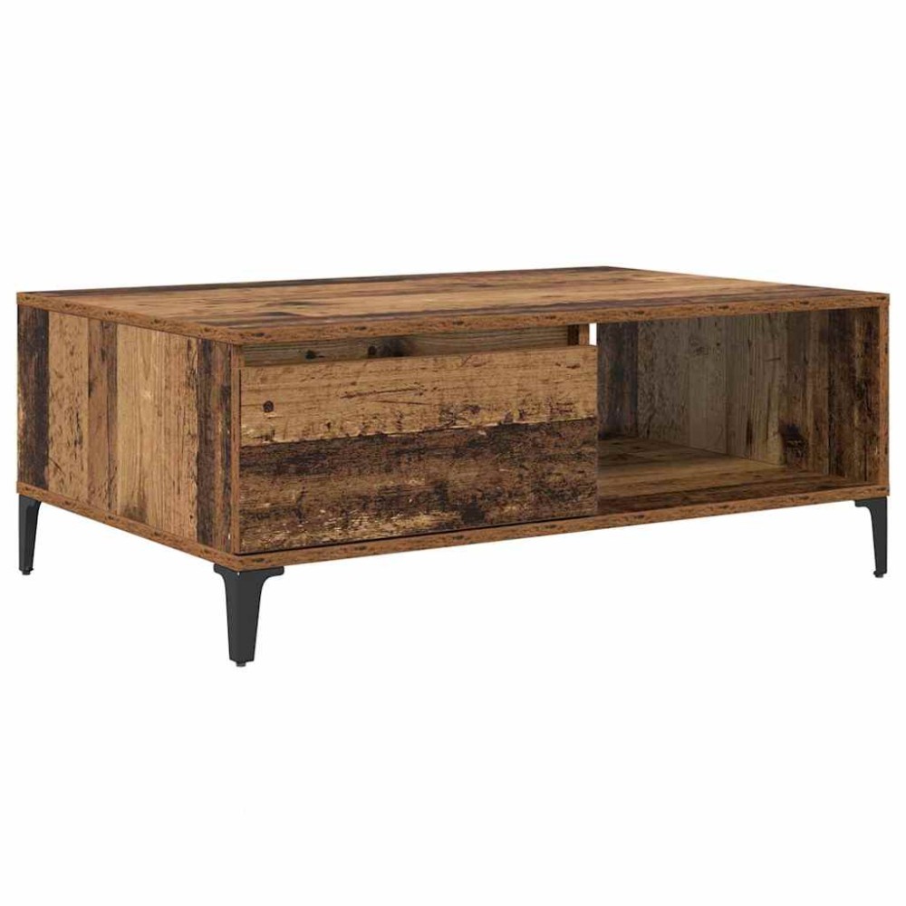 vidaXL Masă de cafea cu raft Lemn vechi 90 x 60 x 35 cm Lemn compozit