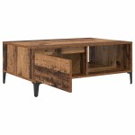 vidaXL Masă de cafea cu raft Lemn vechi 90 x 60 x 35 cm Lemn compozit vidaXL Masă de cafea cu raft Lemn vechi 90 x 60 x 35 cm Lemn compozit