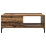 vidaXL Masă de cafea cu raft Lemn vechi 90 x 60 x 35 cm Lemn compozit vidaXL Masă de cafea cu raft Lemn vechi 90 x 60 x 35 cm Lemn compozit