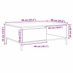 vidaXL Masă de cafea stejar artizanal 90 x 60 x 35 cm Lemn compozit vidaXL Masă de cafea stejar artizanal 90 x 60 x 35 cm Lemn compozit