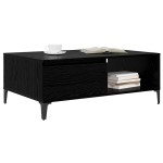 vidaXL Masă de cafea Stejar negru 90 x 60 x 35 cm Lemn compozit vidaXL Masă de cafea Stejar negru 90 x 60 x 35 cm Lemn compozit