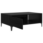 vidaXL Masă de cafea Stejar negru 90 x 60 x 35 cm Lemn compozit vidaXL Masă de cafea Stejar negru 90 x 60 x 35 cm Lemn compozit