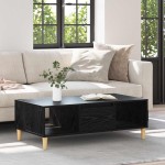 vidaXL cu depozitare cu ușă Stejar negru 103.5 x 60 x 35 cm Lemn compozit vidaXL cu depozitare cu ușă Stejar negru 103.5 x 60 x 35 cm Lemn compozit