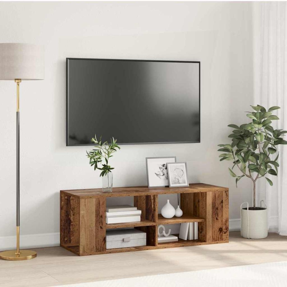 vidaXL Cabinet TV cu raft Pe perete Lemn vechi 102 x 35 x 35 cm Lemn compozit