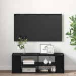 vidaXL Dulap pentru TV Montat pe Perete Stejar negru 102 x 35 x 35 cm