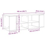 vidaXL Dulap pentru TV Montat pe Perete Stejar negru 102 x 35 x 35 cm