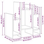 vidaXL Dulap lateral Lemn vechi 60 x 26 x 60 cm Lemn compozit
