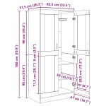 vidaXL Dulap Lemn vechi 82.5 x 51.5 x 180 cm Lemn compozit vidaXL Dulap Lemn vechi 82.5 x 51.5 x 180 cm Lemn compozit