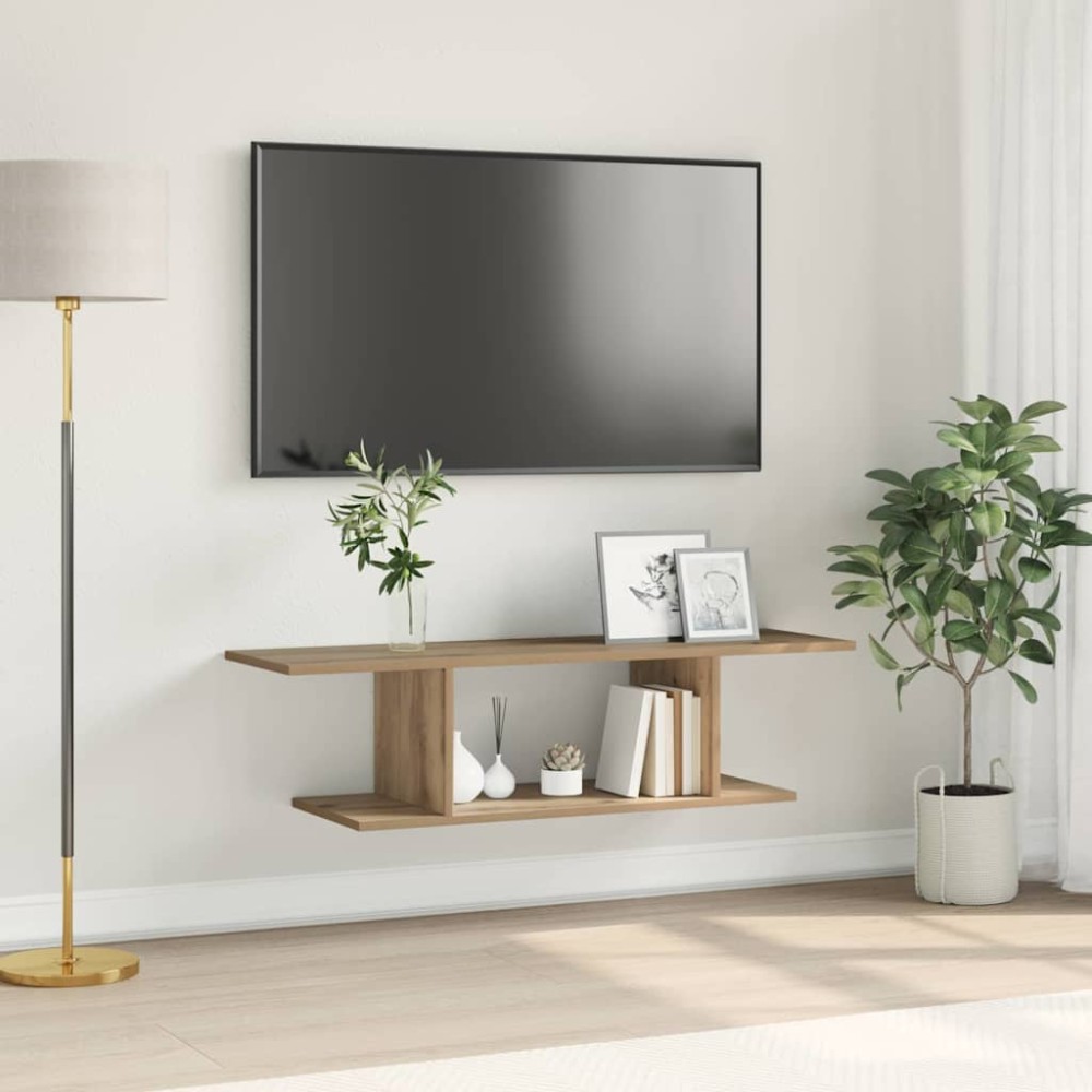 vidaXL Cabinet TV cu raft cu depozitare Maro 103 x 30 x 26.5 cm Lemn compozit