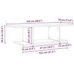 vidaXL Cabinet TV cu raft cu depozitare Maro 103 x 30 x 26.5 cm Lemn compozit vidaXL Cabinet TV cu raft cu depozitare Maro 103 x 30 x 26.5 cm Lemn compozit