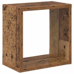 vidaXL Rafturi de perete cu raft 2 pcs Lemn vechi 26 x 15 x 26 cm vidaXL Rafturi de perete cu raft 2 pcs Lemn vechi 26 x 15 x 26 cm