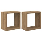 vidaXL Rafturi de perete 2 pcs stejar artizanal 26 x 15 x 26 cm vidaXL Rafturi de perete 2 pcs stejar artizanal 26 x 15 x 26 cm