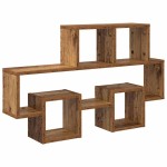 vidaXL Raft de perete cu raft Lemn vechi 82 x 15 x 51 cm Lemn compozit vidaXL Raft de perete cu raft Lemn vechi 82 x 15 x 51 cm Lemn compozit