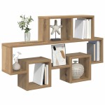 vidaXL Raft de perete stejar artizanal 82 x 15 x 51 cm Lemn compozit vidaXL Raft de perete stejar artizanal 82 x 15 x 51 cm Lemn compozit