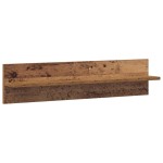 vidaXL Șemele de perete cu raft 2 pcs Lemn vechi 80 x 11.5 x 18 cm