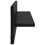vidaXL Șemele de perete cu raft 2 pcs Stejar negru 80 x 11.5 x 18 cm