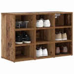 vidaXL Dulap pentru pantofi Lemn vechi 103x30x51 cm Lemn compozit vidaXL Dulap pentru pantofi Lemn vechi 103x30x51 cm Lemn compozit