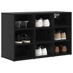 vidaXL Dulap pentru pantofi Stejar negru 103x30x51 cm Lemn compozit vidaXL Dulap pentru pantofi Stejar negru 103x30x51 cm Lemn compozit