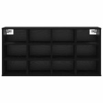 vidaXL Dulap pentru pantofi Stejar negru 103x30x51 cm Lemn compozit vidaXL Dulap pentru pantofi Stejar negru 103x30x51 cm Lemn compozit