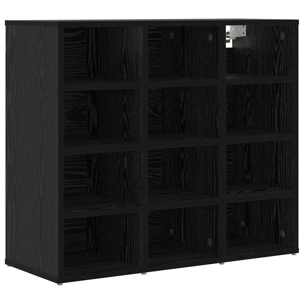 vidaXL Dulap pentru pantofi Stejar negru 103x30x51 cm Lemn compozit