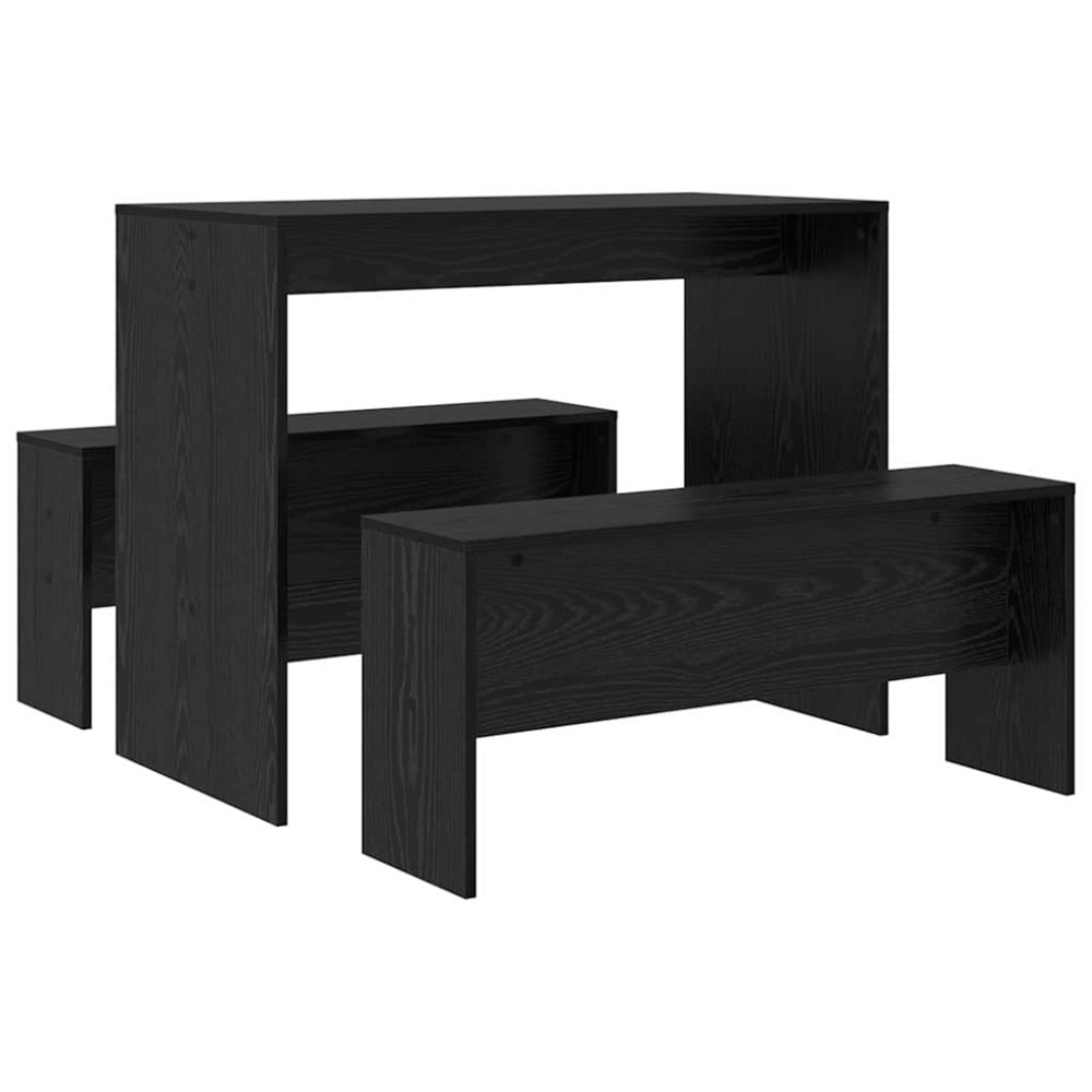 vidaXL Set de dining 2 pcs Stejar negru 97 x 47 x 75 cm Lemn compozit