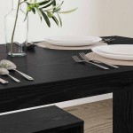 vidaXL Set de dining 2 pcs Stejar negru 97 x 47 x 75 cm Lemn compozit