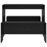 vidaXL Set de dining 2 pcs Stejar negru 97 x 47 x 75 cm Lemn compozit