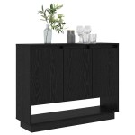 vidaXL Bufet Stejar Negru 97 x 29 x 75 cm Lemn compozit