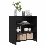 vidaXL Bufet Negru 70 x 41 x 75 cm Lemn compozit