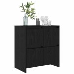 vidaXL Bufet Stejar Negru 70 x 41 x 75 cm Lemn compozit