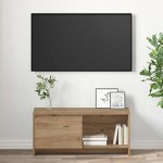 vidaXL Support TV stejar artizanal Lemn compozit