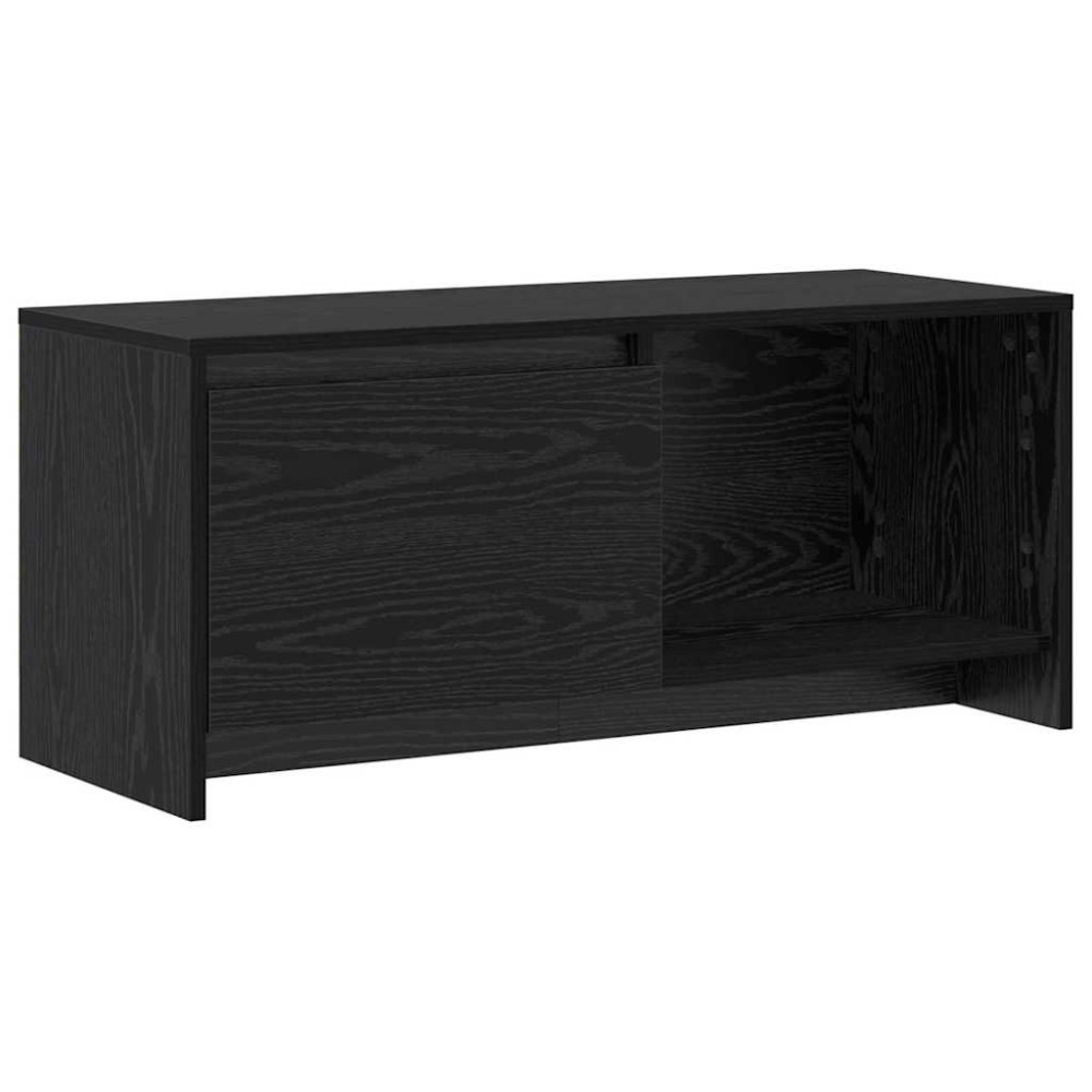 vidaXL Support TV Stejar negru Lemn compozit