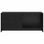 vidaXL Support TV Stejar negru Lemn compozit