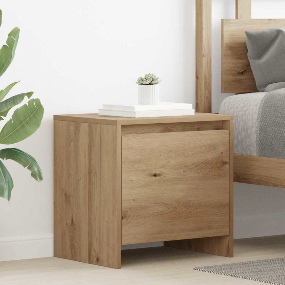 vidaXL Dulap de noapte stejar artizanal 45 x 34 x 44.5 cm